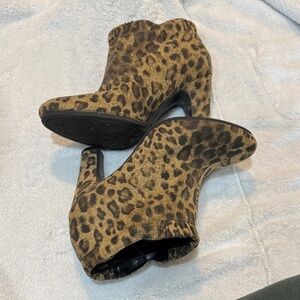 Sam & Libby Leopard Print Heeled Boots